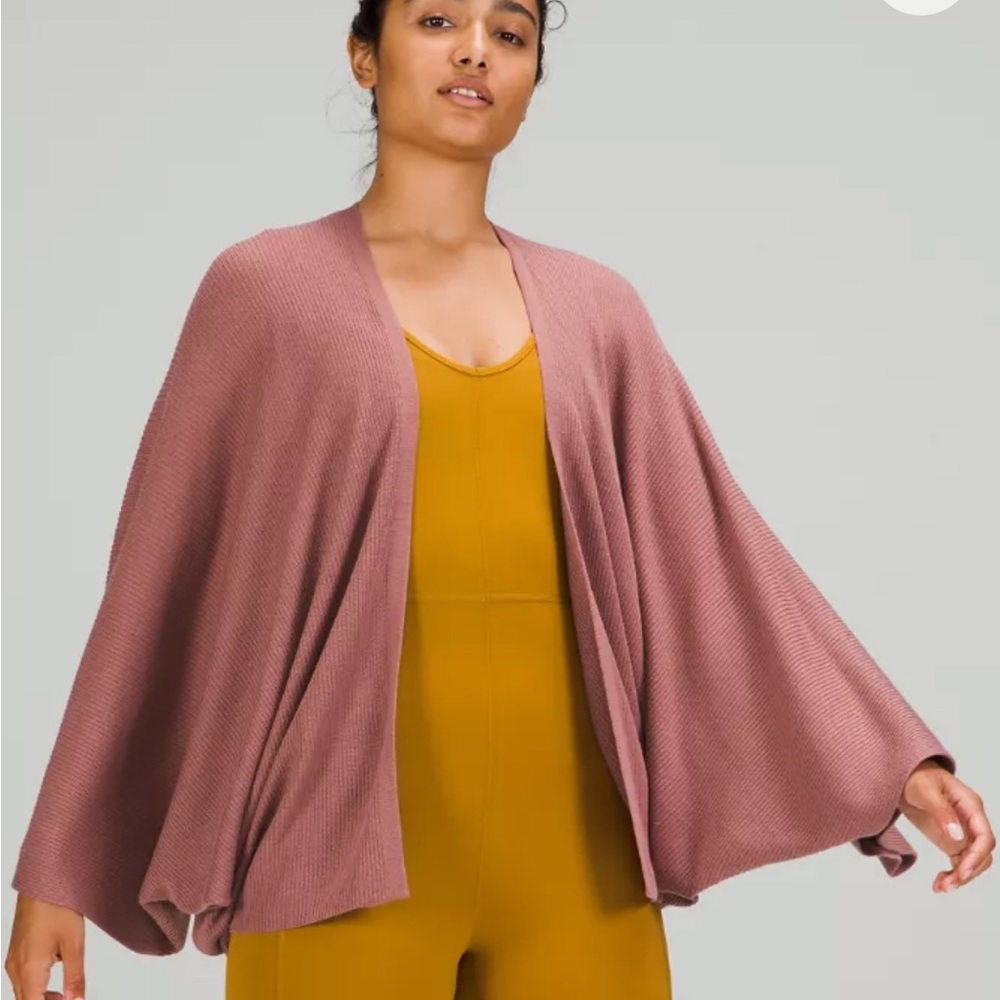 Lululemon Cashlu Knit Textured Wrap Spiced Chai XL/XXL - Picture 1 of 10